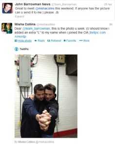 Misha Collins and John Barrowman