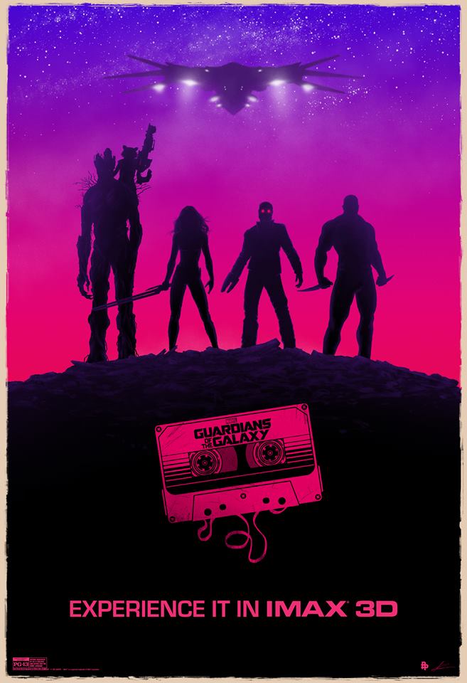 Guardians of the Galaxy poster you'll receive if you see the movie in IMAX 3D at a midnight showing! 